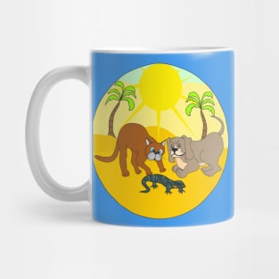 Animals in the desert Mug